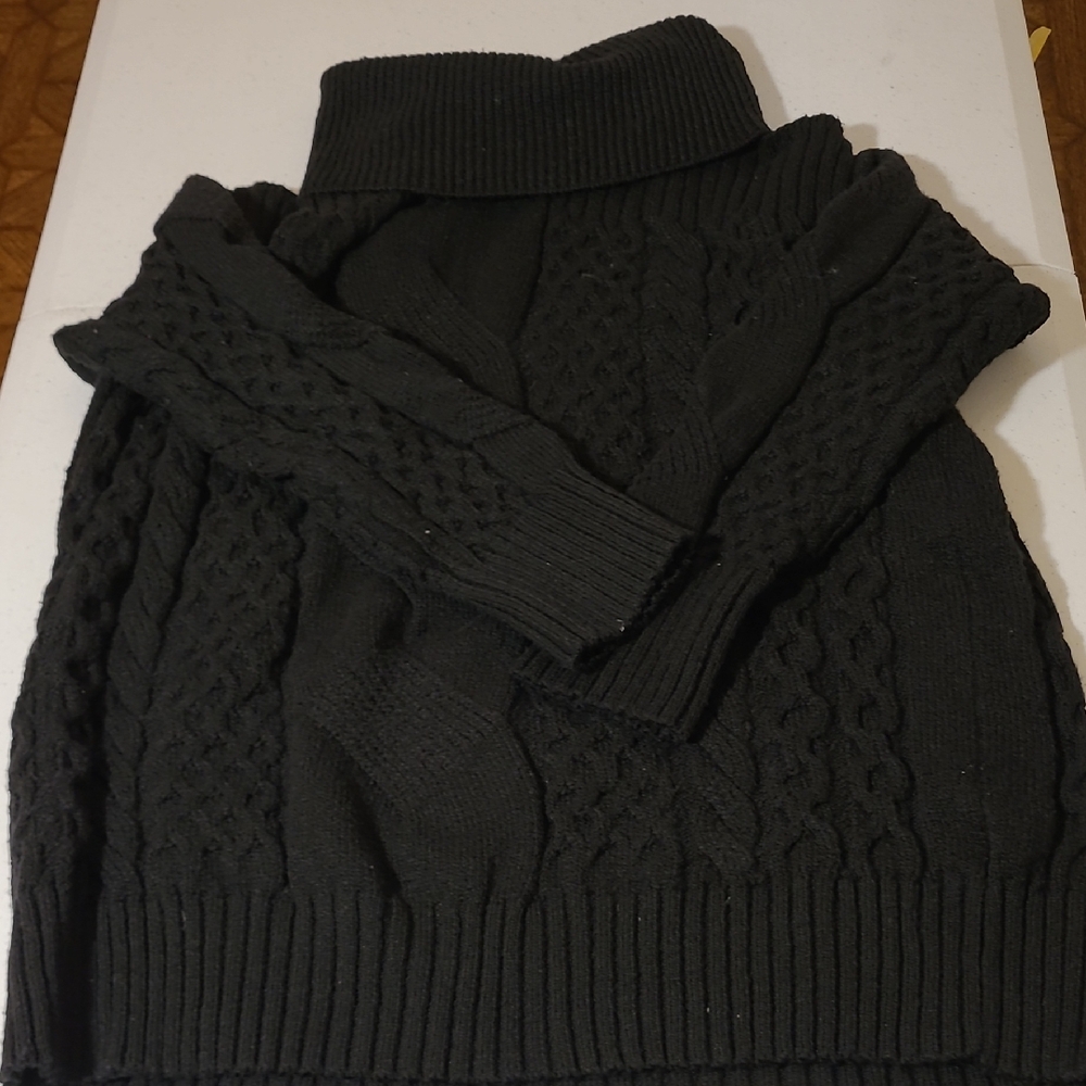 Anthropologie Black Turtleneck Sweater
